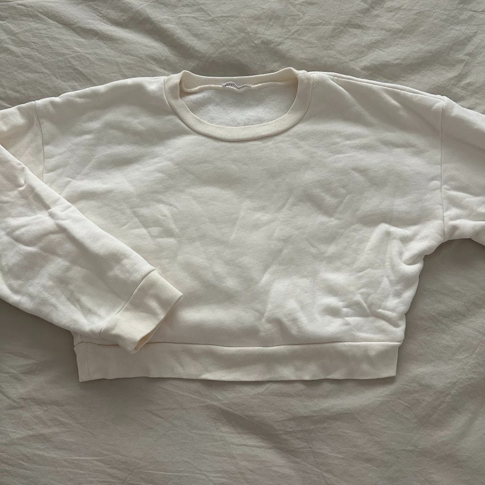 REFORMATION Hunter Classic Sweatshirt in oat/cream